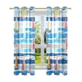 thumbnail image 7 of Yayeee Window Curtains Light Filtering 63"x42" Grommet Panel Pair Home Living Room Decor, Yellow Sailboats, 7 of 7