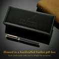 thumbnail image 6 of BEILUNER Black Fountain Pen,Stunning Luxury Pen,24K Gilded Nib(Medium),Gorgeous 24K Gold Finish,German Schneider Ink Converter,Trustworthy Pen Gift for Men&Women-Elegant, Office,Nice Pen for Writing, 6 of 9