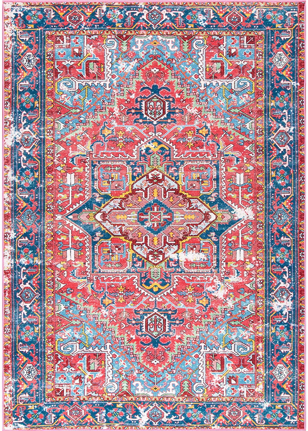 nuLOOM Florence Vintage Persian Area Rug, 9' 10" x 13' 8", Red