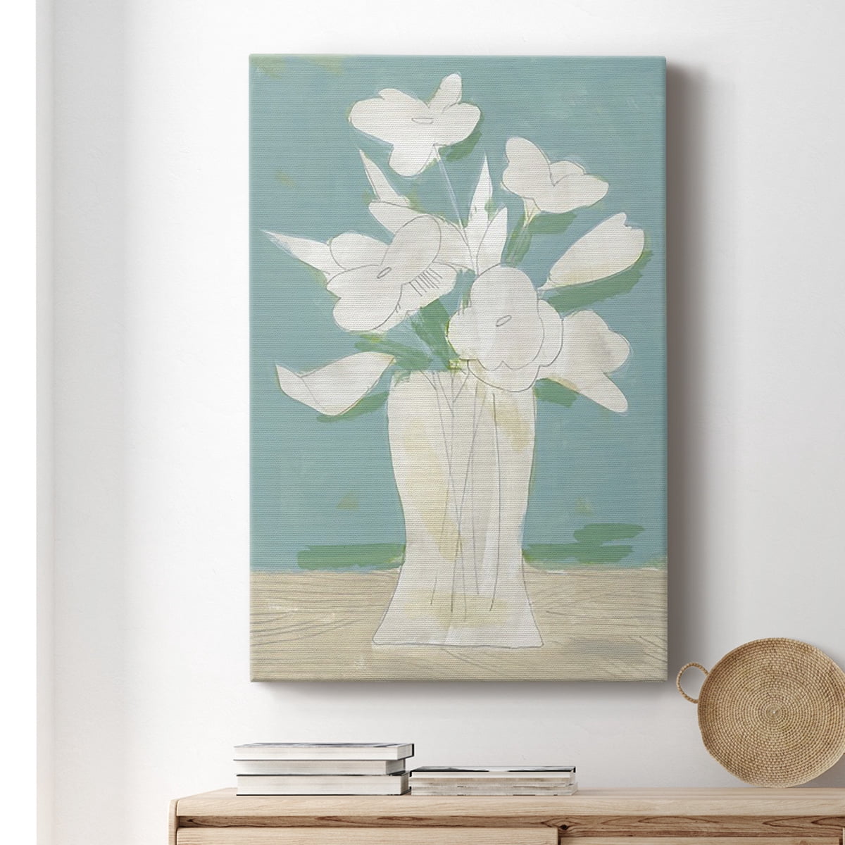 Muted Spring Arrangement I Premium Gallery Wrapped Canvas - Ready to Hang