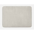 thumbnail image 1 of Art Deco Bath Mat, Damask Style Geometric Seashell Inspired Wavy Stripes and Pointilistic Lines, Plush Bathroom Decor Mat with Non Slip Backing, 29.5" X 17.5", Dust and White, by Ambesonne, 1 of 2