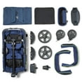 thumbnail image 3 of Gladly Family Anthem2 All-Terrain 2-Seater Wagon Stroller, Rugged Wheels, Removable Canopy, Foldable, Neon Indigo, 3 of 18