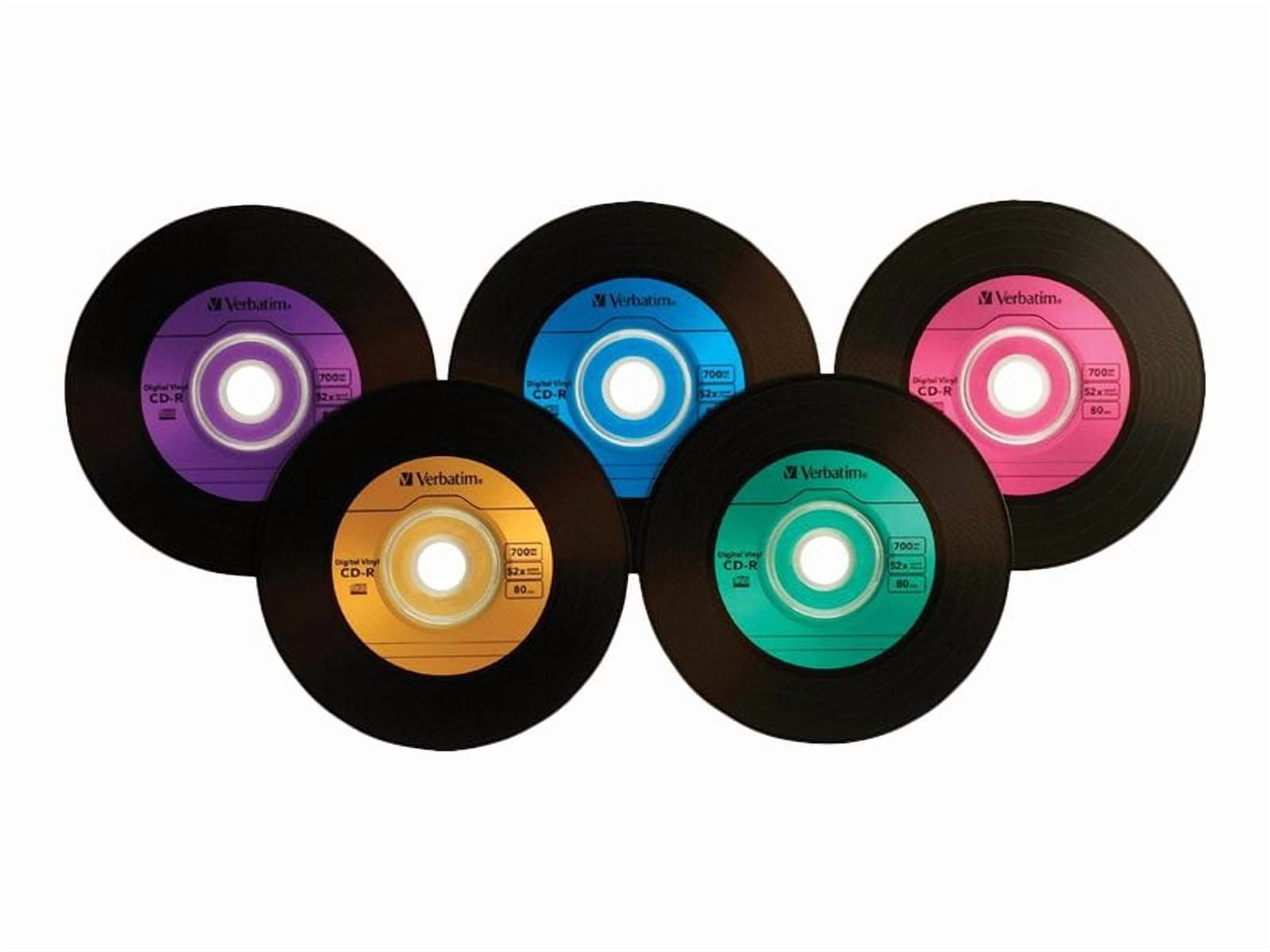 Verbatim CD-R 80min 52X with Digital Vinyl Surface - 10pk Slim Case - 700MB - 10 Pack