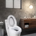 thumbnail image 3 of Raised Toilet Seat with Lid 300 Lbs Heavy Duty Elevated Toilet Seat with Tightening Clamps Raised Toilet Seats for Most Elongated Toilets (White, 2 Inches), 3 of 6