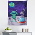 thumbnail image 1 of Alien Tapestry, Cartoon Interpretation of a Mysterious Vertical Space Shot on the Moon Earth Stars, Fabric Wall Hanging Decor for Bedroom Living Room Dorm, 5 Sizes, Multicolor, by Ambesonne, 1 of 1