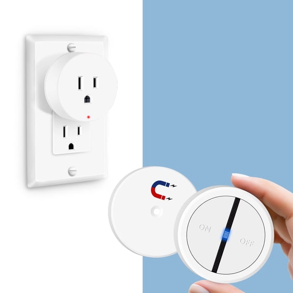 Greencycle Garbage Disposal Wireless Switch Kit, Portable Remote Control Outlet,Garbage Disposal Switch with Magnetic, Remote Control Outlet,No Drilling On Sink,15A 4000V Anti-Surge 500Ft RF Range