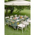 thumbnail image 4 of Outdoor Tablecloth with Umbrella Hole for Patio/Picnic/Party/Camping, Dark Green Lemon Birds Waterproof Table Cloth Rectangle Table Cover Washable, Summer Botanical Tropical (60"x 102"), 4 of 8