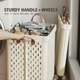 thumbnail image 5 of SEESPRING 108L Large Laundry Basket with Wheels,Collapsible Clothes Basket Organizer Laundry Basket,Plastic Dirty Clothes Laundry Hamper, 5 of 7