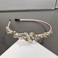 thumbnail image 2 of XASZHN Handmade Crystal Rhinestone Headband for Women Delicate Bridal Hair Clip with Floral Design Grey_002 One Size, 2 of 4