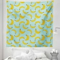 thumbnail image 1 of Yellow and Blue Tapestry, Polka Dots Background with Bananas Tropical Fruit Cartoon, Fabric Wall Hanging Decor for Bedroom Living Room Dorm, 5 Sizes, Pale Blue Yellow, by Ambesonne, 1 of 1