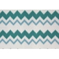 thumbnail image 5 of Serafina Home Teal Blue And White Fabric Shower Curtain for Bathroom: Ikat Chevron Design (Teal), 5 of 6