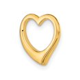 thumbnail image 5 of Real 14kt Yellow Gold Polished Heart Chain Slide; for Adults and Teens; for Women and Men, 5 of 5