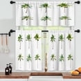 thumbnail image 3 of LALILO Kitchen Curtains and Valances Set of 3 36" Coconut Window Treatment Tiers for Window Decor, 3 of 5