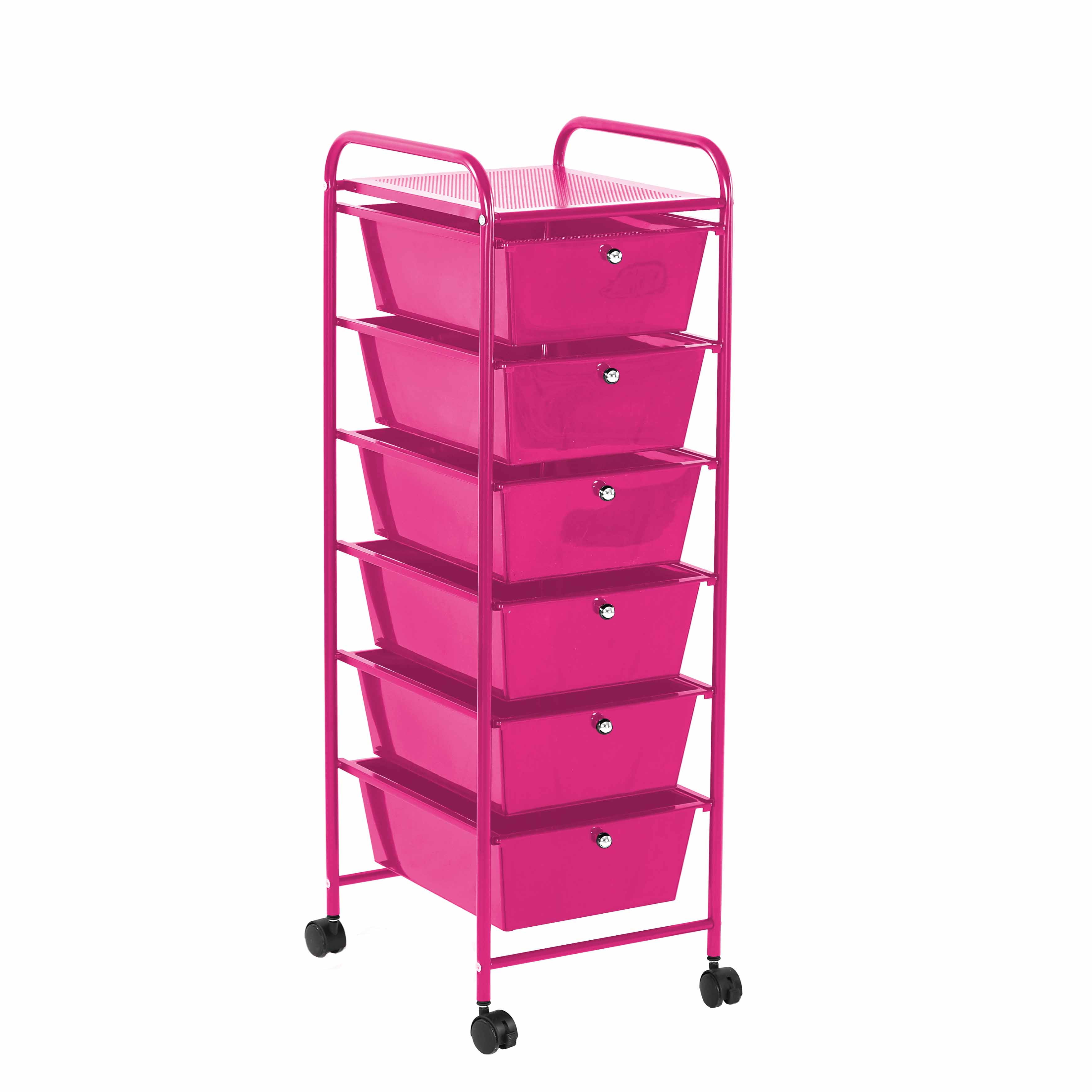 Pink Urban Shop WK640517 10 Drawer Rolling Storage Cart 