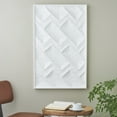 thumbnail image 2 of DecMode White Metal Dimensional Geometric Wall Decor, 2 of 9