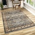 thumbnail image 2 of Orian Sanctioned 5'3" X 7'6" Indigo Blue Traditional Floral Area Rug, 2 of 2