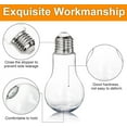 thumbnail image 3 of NOGIS 20 Pcs Plastic Light Bulb Jars Clear Plastic Candy Jars Bulb Vase Christmas Ornaments Storage Container with Lid Fillable Ornament for Candy DIY Craft Hanging Decoration(Silver,100 ml), 3 of 5