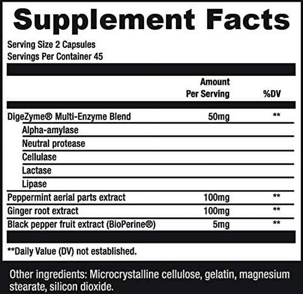 Sculpt Nation Digestive Enzymes Capsules for Gut Health and Bloating Support 90 Count