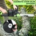 thumbnail image 4 of LA TALUS 16 Inch Cordless Chainsaw, Brushless Motor Electric Chainsaw, Battery Powered Chainsaw with 2 x 4Ah Batteries, Auto-Lubrication Chain Saw for Tree Felling, Pruning, Logging and Fir, 4 of 13