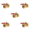 thumbnail image 3 of ZheElen Valve à Bille en Laiton Fileté Polyvalent pour de Multiples Utilisations FF 20mm Rouge 5Set, 3 of 6