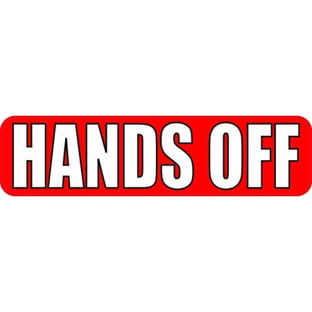 8x2 Red Hands Off Sticker Vinyl Do Not Touch Business Sign Decal ...