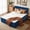Blue, variant on Vcatnet 16.7 inch Queen Bed with Headboard, Comfy Bedroom Furniture, Corduroy Cloud Bed, No Assembly Required, Gray