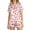 Pink, variant on Inevnen Women Summer Pajama Set Strawberry Print Short Sleeves Tops and Elastic Shorts