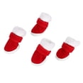 thumbnail image 3 of Dog Shoes, Non-Slip Design Rubber Comfortable Warm Dog Paw Protector, Dog Boots For Dog Shoes Red NO. 3, 3 of 8