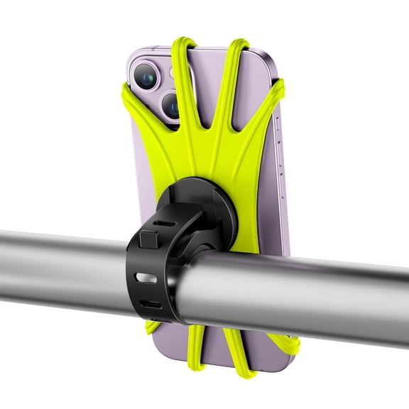 Bike Phone Mount, Universal Bike Cell Phone Holder, 360 Rotatable, Silicone Bicycle Phone Mount Compatible with iPhone 15/14/13/Pro Max/Pro/mini/12/11/Xs/Max/Xr/X/7/8/Plus, 4.0''~6.7'' Cellphones