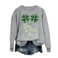 thumbnail image 2 of VKOYWKM Chandails de la Saint-Patrick à Manches Longues, Col Rond, Chandails à Enfiler, Hauts, Graphique « Lucky Four Leaf », Chandails de la Saint-Patty Cadeaux pour Dat, 2 of 5