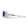 thumbnail image 4 of 14k White Gold Ring Birthstone February Amethyst 0.42 ct, 4 of 6