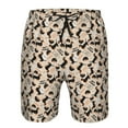 thumbnail image 3 of Honeii's Dachshund Print Men's Casual Shorts with Drawstring，Swim Trunks Quick Dry Beach Shorts, 3 of 5