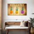 thumbnail image 3 of Elephant Stock Paradise Pineapple Wall Sign Wall Art - Horizontal Multi Panel Canvas - Living Room Wall Decor - Wall Signs Multi Panel - Brown And Pink Decor - 45" x 28", 3 of 8