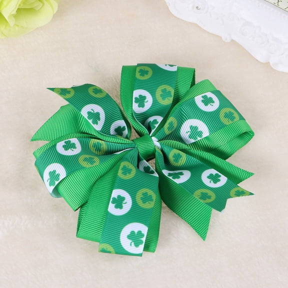 FONWILYO Toddler Girl Hair Accessories Green For Kids Photo Shoot 1 Pair 4.7x4.3x0.4in