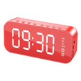 thumbnail image 1 of Altavoces Bluetooth Portátil Inalámbrico Exterior Estéreo Bajo Digital LED Reloj Despertador Snooze con USB para Dormitorio, Despertadores para Oficin rojo Baoblaze Relojes de alarma, 1 of 7