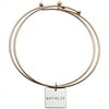 Personalized Planet Expandable Double Bracelet with Sterling Silver Square Name Charm