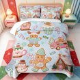 thumbnail image 2 of Manfei Cute Snowflake Twin Quilt Set,Christmas Happy Holiday Twin Coverlet Set,2-Piece,1 Bedspread and 1 Pillowcase, 2 of 7