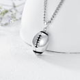 thumbnail image 2 of Dorunmo Sterling Silver Football Necklace - Rugby Charm Pendant Sport Jewelry Gift for Men & Women Football Lovers, 2 of 6