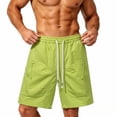 thumbnail image 5 of Hurxie Mens Athletic Shorts Running Shorts Quick Dry Workout Shorts 7"/ 9" Lightweight Gym Basketball Shorts Zipper Pockets Green,XS, 5 of 5
