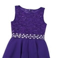 thumbnail image 4 of Manyakai Kids Girls Sequined Princess Dress Lace Chiffon Flower Girls Dress Wedding Prom Party Gowns Purple 6, 4 of 7