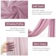 thumbnail image 2 of Tela para drapear con forma de arco de boda, gasa transparente, rosa empolvada, 5,5 x 6 m, 2 of 7