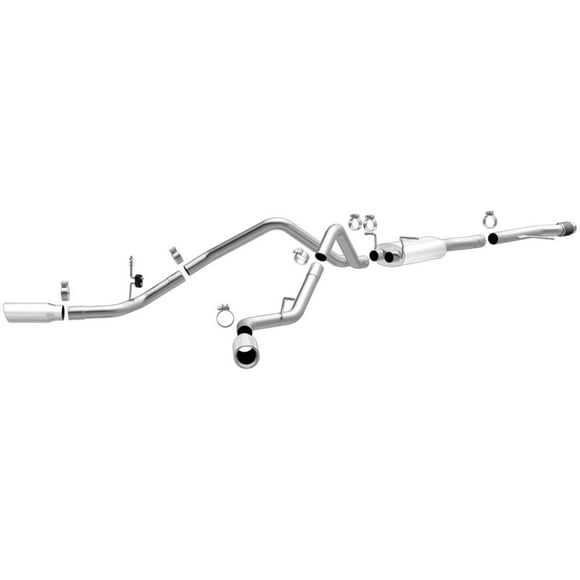 Magnaflow Performance Exhaust System Kit 15269 Performance Cat-Back System; Stainless Steel; With Muffler; 3 Inch To 2-1/2 Inch Pipe Diameter; Dual Exhaust With Dual Exit