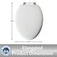 thumbnail image 5 of Asiento de inodoro Mayfair 1844BNA alargado blanco cepillado, 5 of 7