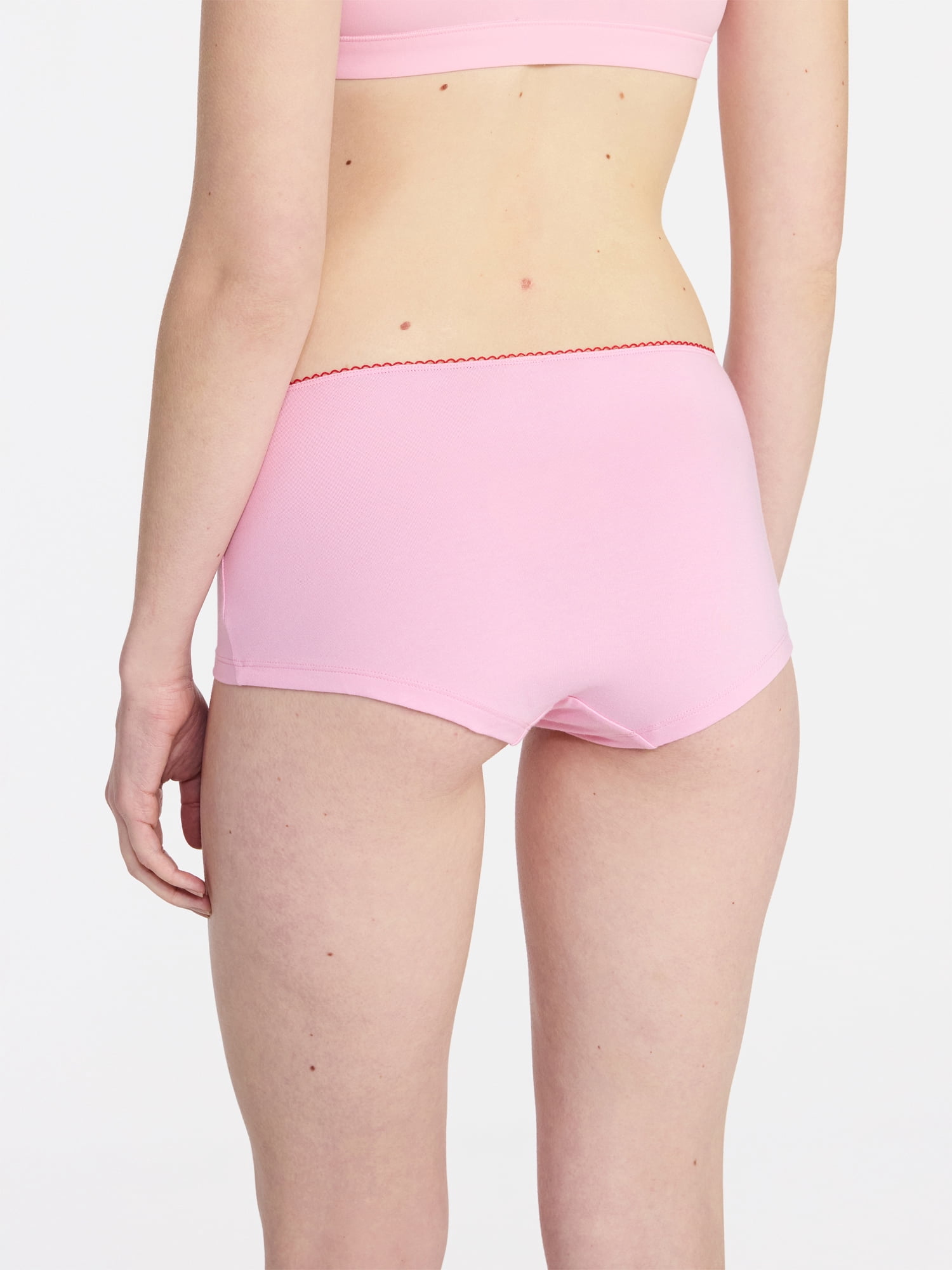 No Boundaries Cotton and Pointelle Boyshort Panties, 3-Pack, Women's XS-XXXL