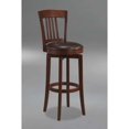 thumbnail image 2 of Hillsdale Furniture Canton 31" Wood Bar Height Swivel Stool, Brown with Vinyl Seat, 2 of 3