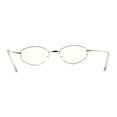 thumbnail image 2 of Narrow Hexagon Hippie Color Lens Metal Rim Dad Shade Sunglasses Gold Green, 2 of 4