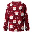 thumbnail image 5 of YABCSAZ Ugly Christmas Sweater for Women Sweatshirt Fleece Long Sleeve T Shirts Casual Loose Warm Pullover Oversize T Shirts Christmas Tree Snowflakes Reindeer Santa Claus Tops for Xmas Party, 5 of 5