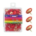 thumbnail image 3 of 200Pcs Nickel Plated Push Pin Map Pin Round Flat Head Thumbtacks for Corkboard, 3 of 10