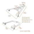 thumbnail image 2 of 300mm 12" Front Suspenion Upper Lower Shock Swing Arm Kit & Steering Knuckle 3 Stud Wheel Hub & 350mm 14" Shocks & Tie Rod End for DIY Part Go Kart ATV Quad Buggy 4 Wheeler Mower, 2 of 9