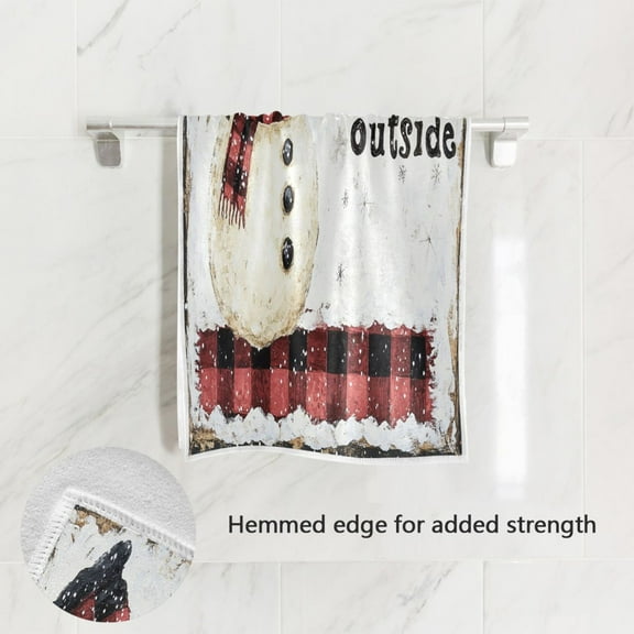 BZSMCE Bath Towel 30 X 15 in Soft Towel Smiled Snowman Pattern Design Pattern